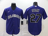 Rockies 27 Trevor Story Purple 2020 Nike Cool Base Jersey,baseball caps,new era cap wholesale,wholesale hats